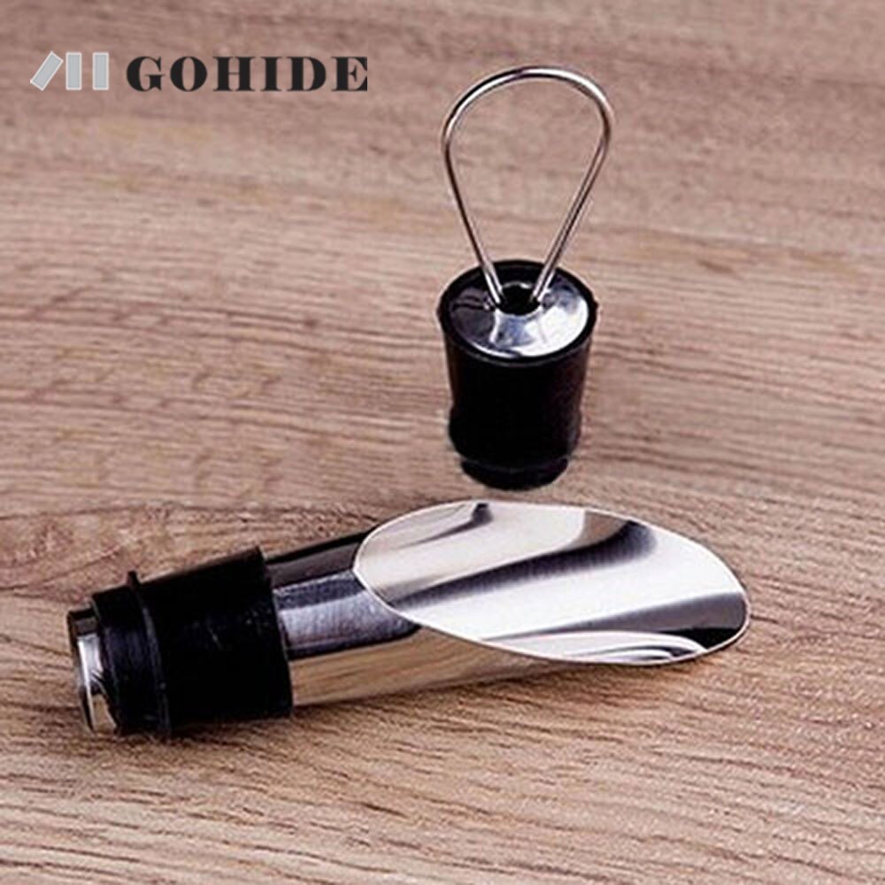 GUHD 2-in-1 Stainless Steel Liquor Bottles Wine Aerating Spout and Pourer Stopper Wine Pourer Stoppers Wine Funnel Bottle Pourer
