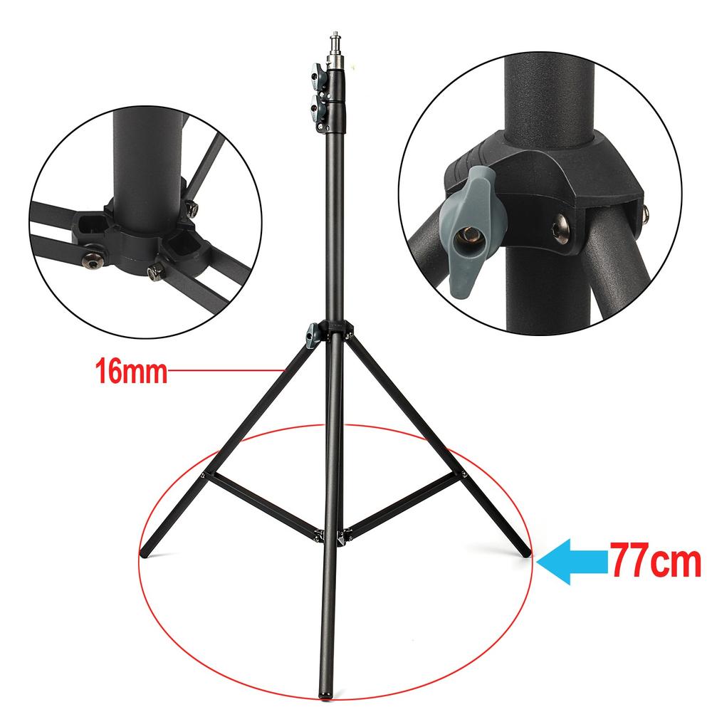 2M Light Stand Statief Met 1/4 Schroef Hoofd Lager Gewicht 5KG Voor Studio Softbox Flash Paraplu Reflector Verlichting flitser Lam