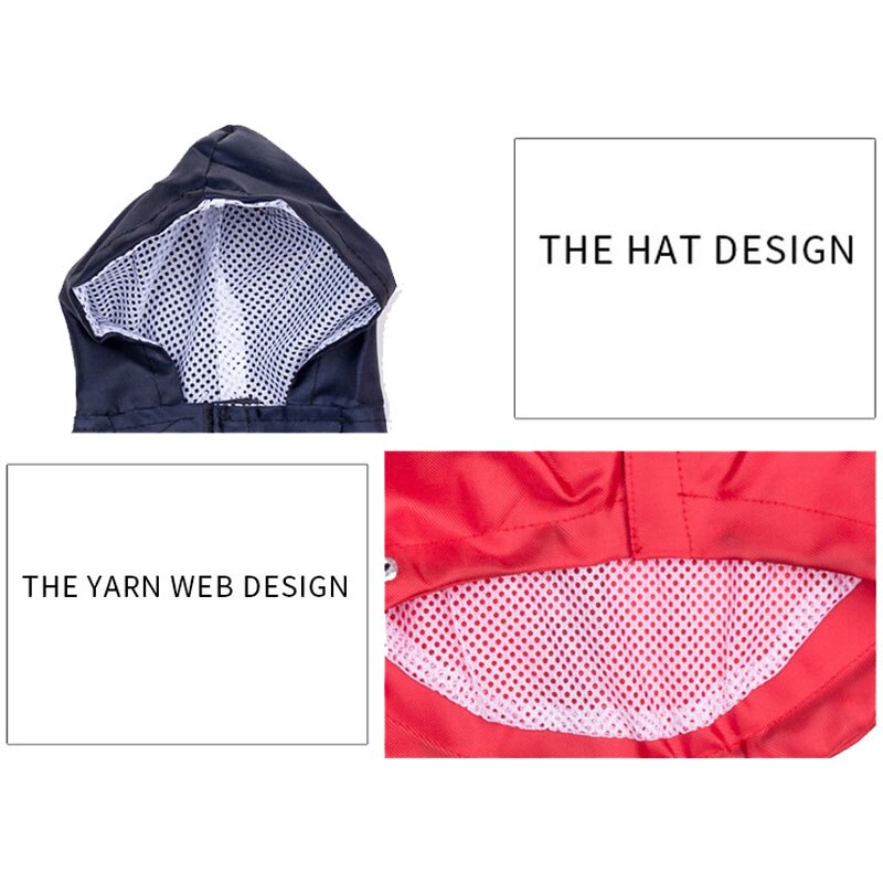 Hund reflekterende regnfrakke hvalp kat regnfrakke med hætte vandtæt og uv beskyttelsesjakke åndbar mesh hunde regntøj tøj