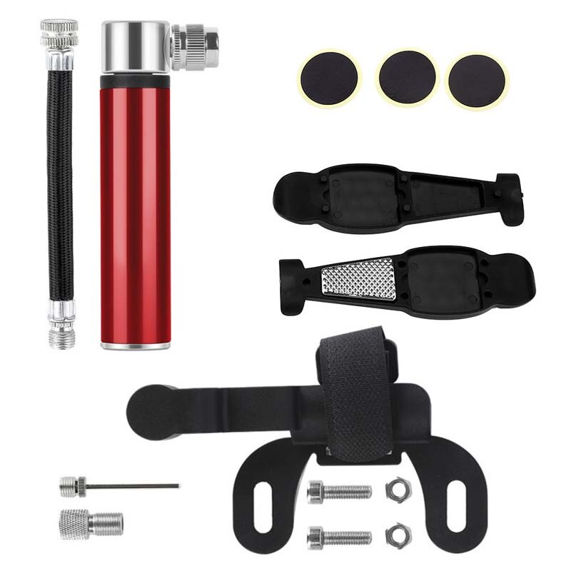 Mini Portable Bicycle Pump 120 PSI High pressure Changable Presta Schrader Valve Air Mouth Pump Tire Inflator Bike Hand Pump: Red-Model B