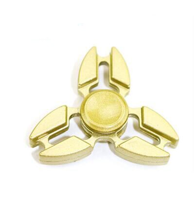 Metall zappeln Spinner Spielzeug Hand Spinner Dreieck Krabben/Runde dreieck Für Autismus ADHS Finger Spinne Reduzieren betonen freundlicher Erwachsene spielzeug: Gelb