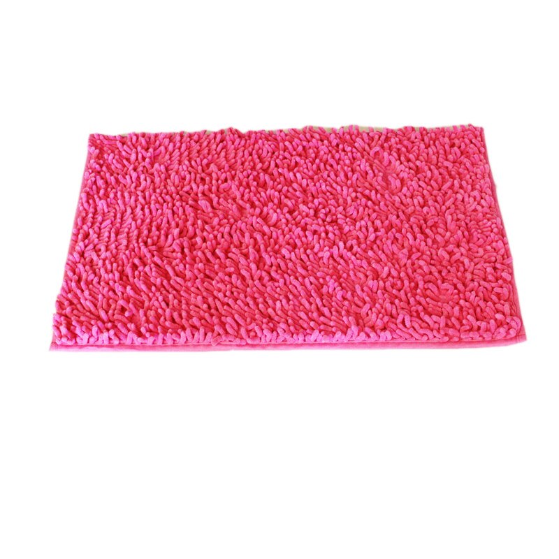 Tapis de bain en Chenille épais bon marché | Tapis de cuisine et de chambre à coucher pour salon, tapis absorbant antidérapant pour porte: Rose red