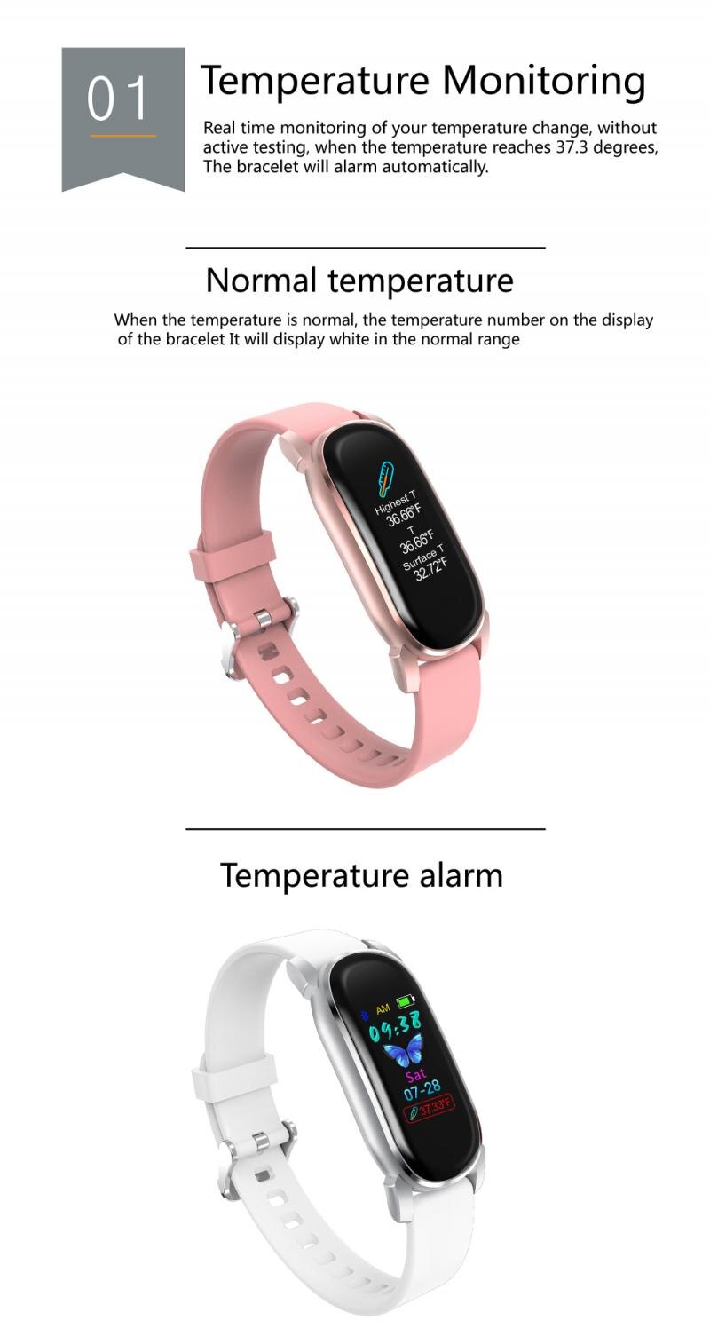 Smartwatch YD8 - Body Temp, Heart Rate, Sleep Monitor - Waterproof Fitness Tracker