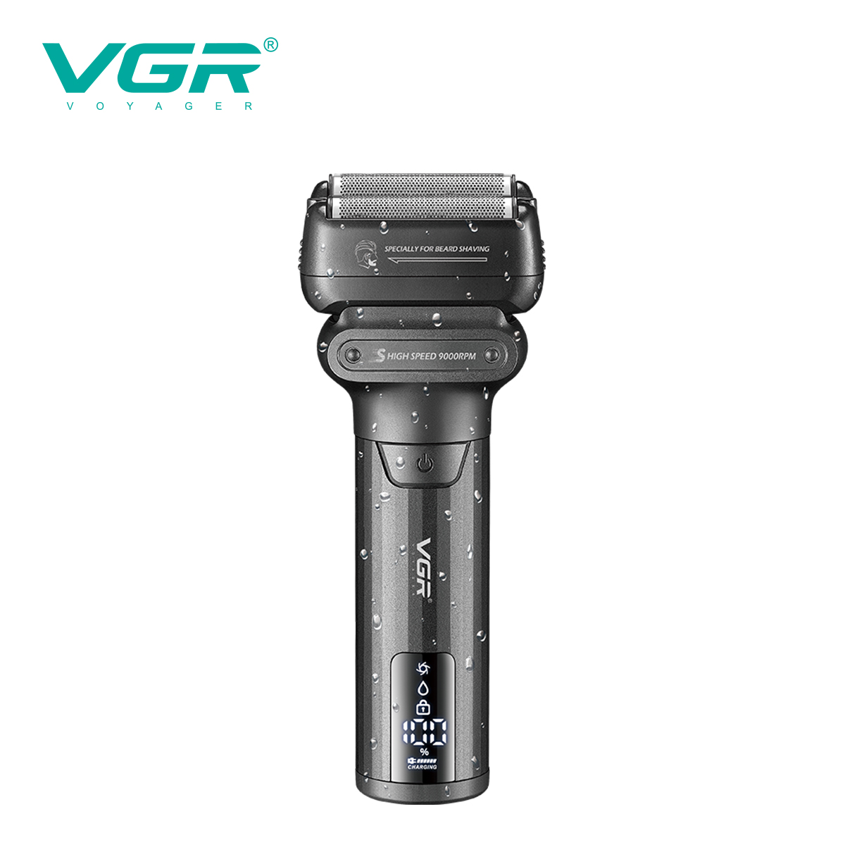 VGR Haartrimmer Elektrisch Dubbelzijdig Scheerapparaat Gezichtsscheerapparaat Reciprocating Baardtrimmer IPX6 Professionele Trimmer voor mannen V-368
