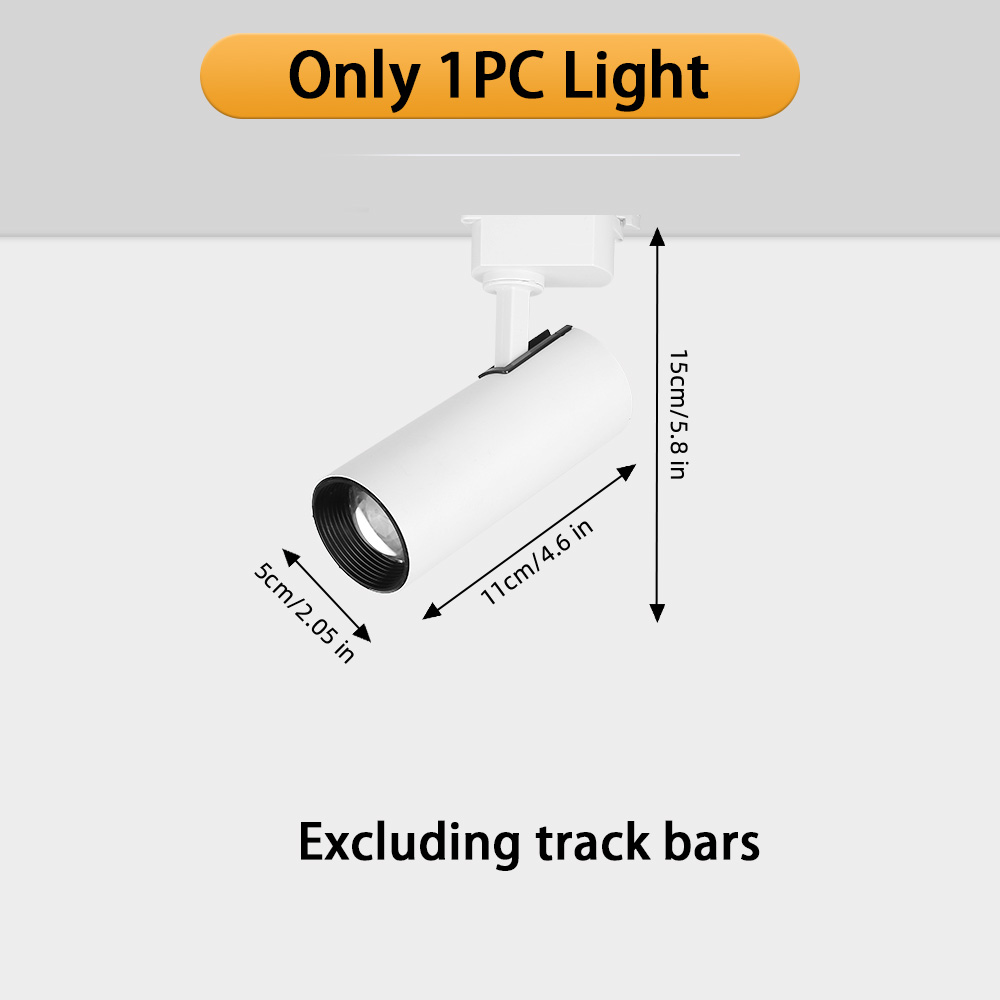 Dimmable LED Track Light, 180V-260V Spotlight, 20W Teto Spot, Iluminação interior do trilho para a decoração da sala de estar