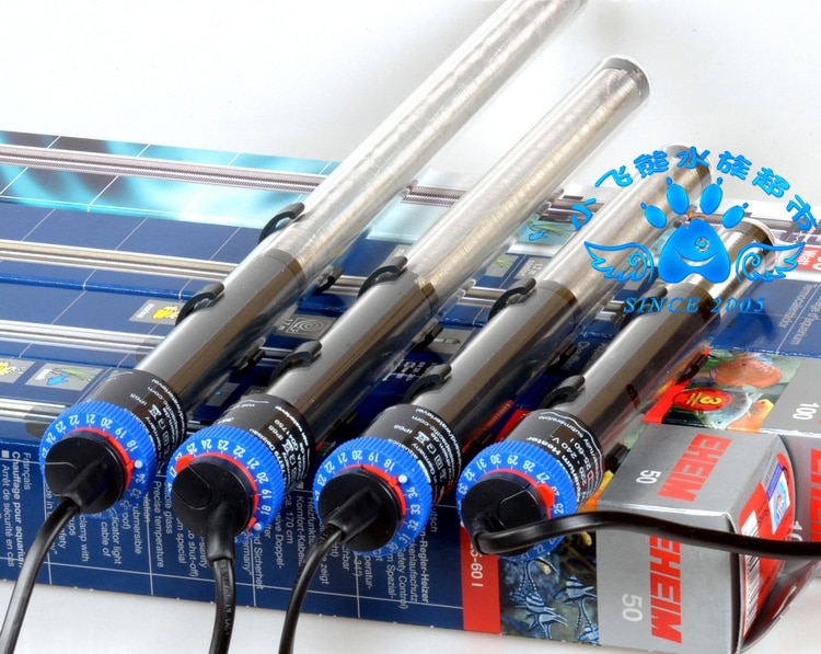 Calentador de agua para peceras ajustable, sumergible, de 50w, 100w, 200w, 300w y 500w, con control de temperatura