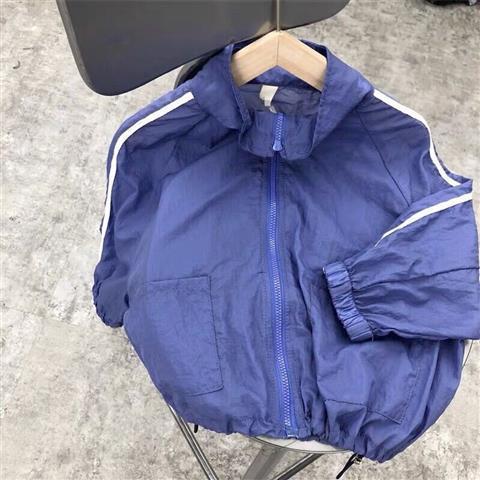 Ragazzi ragazze giacca tuta sportiva protezione solare abbigliamento abbigliamento estivo per bambini camicia con cerniera coreana Sunbreaker abbigliamento per bambini ragazza: Blue / 100cm