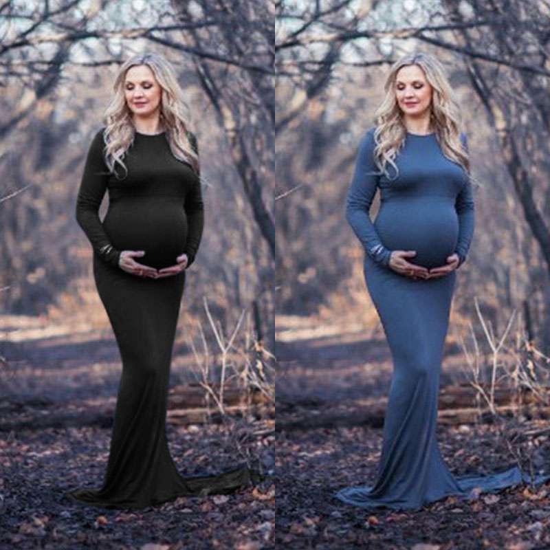 Lång graviditetsklänning fotografering gravidklänningar för fotografering vestidos gravidfotografering rekvisita maxi klänningar klänning kläder