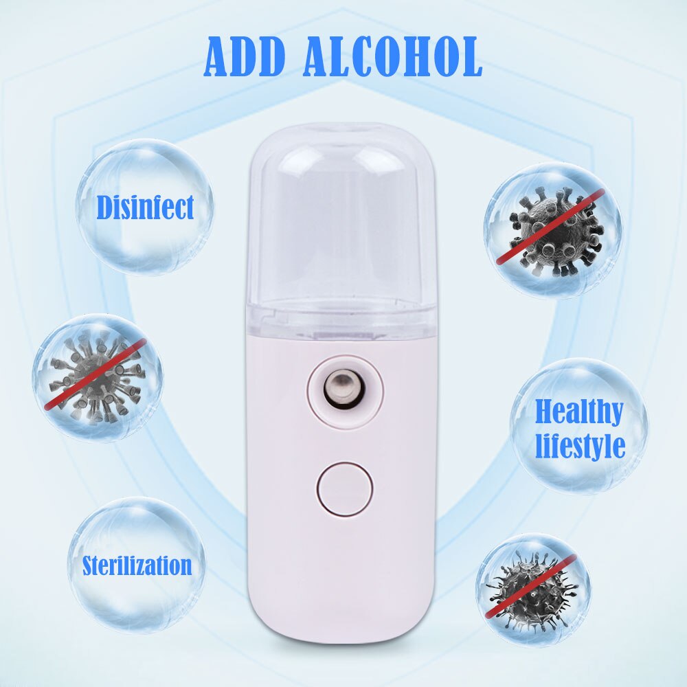 Vaporizador Facial portátil, pulverizador recargable, Humidificador Nano, instrumento hidratante, máquina de pulverización, desinfección, cuidado Facial