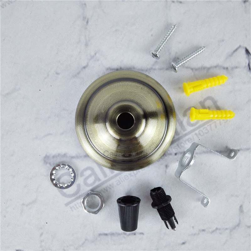 2/4/10pcs/set DIY parts Edison light pendant lamp Part of the ceiling plate D68mm small iron canopy DIY pendant ceiling mount: antique brass / 4 pieces