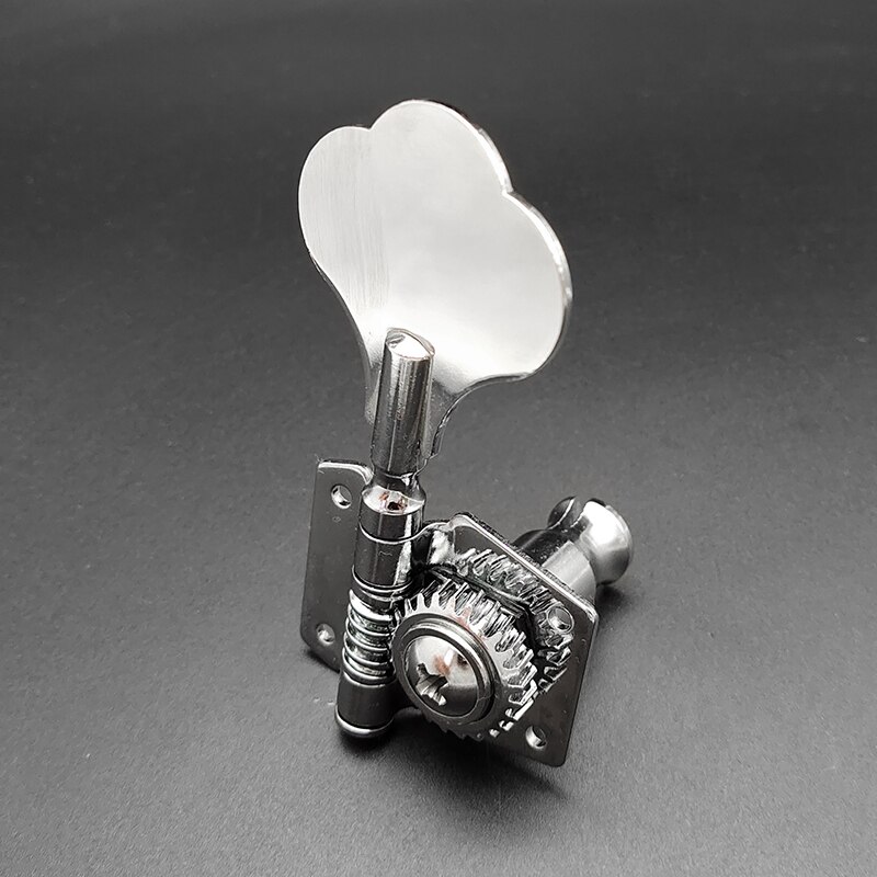 4R Opened Electric Bass Guitar Tuning Pegs 4String Machine Heads Tuners for Bass Chrome: only 1pcs L