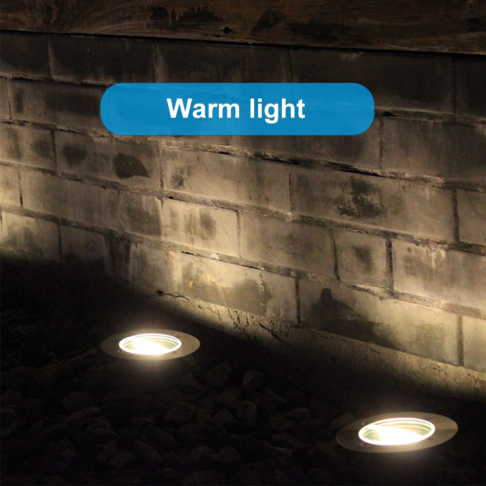 3LED Deck Lights Waterproof Solar Buried Lamp Aluminum Casting Lawn Lamps for Outdoor Garden Pathway Decor Underground Spotlight