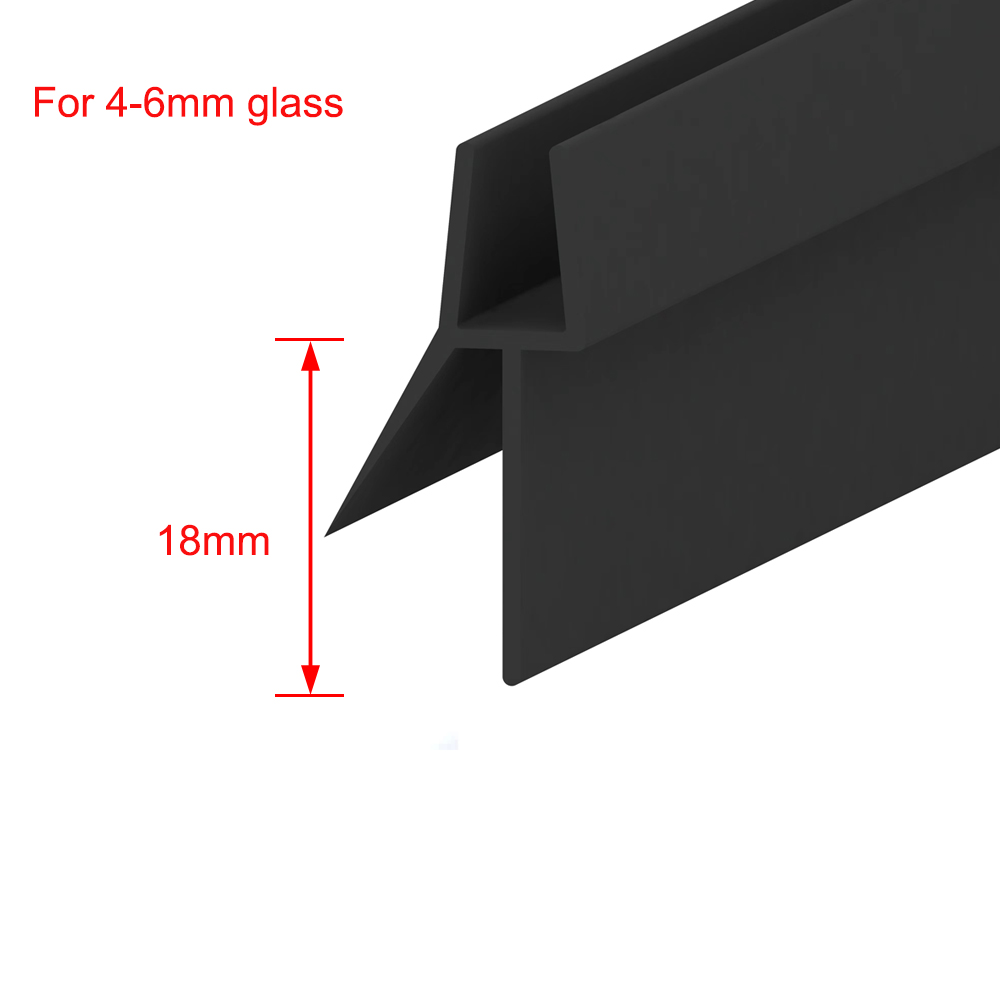 Shower Screen Seal Strip PVC Bath Door Seal Strips for 4-6mm Glass 18-23mm Gap Glue-free Waterproof Weatherstrip Black #40 #50: SKY BLUE / 4m