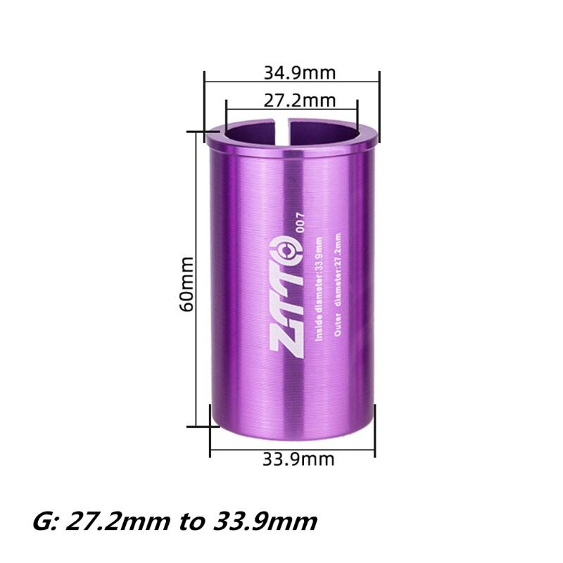 Aluminum Alloy Bicycle Seatpost Sleeve Convert Seat Post Tube Conversion Adapter MTB Road Bike Cycling Accessories: 7HH402905-G