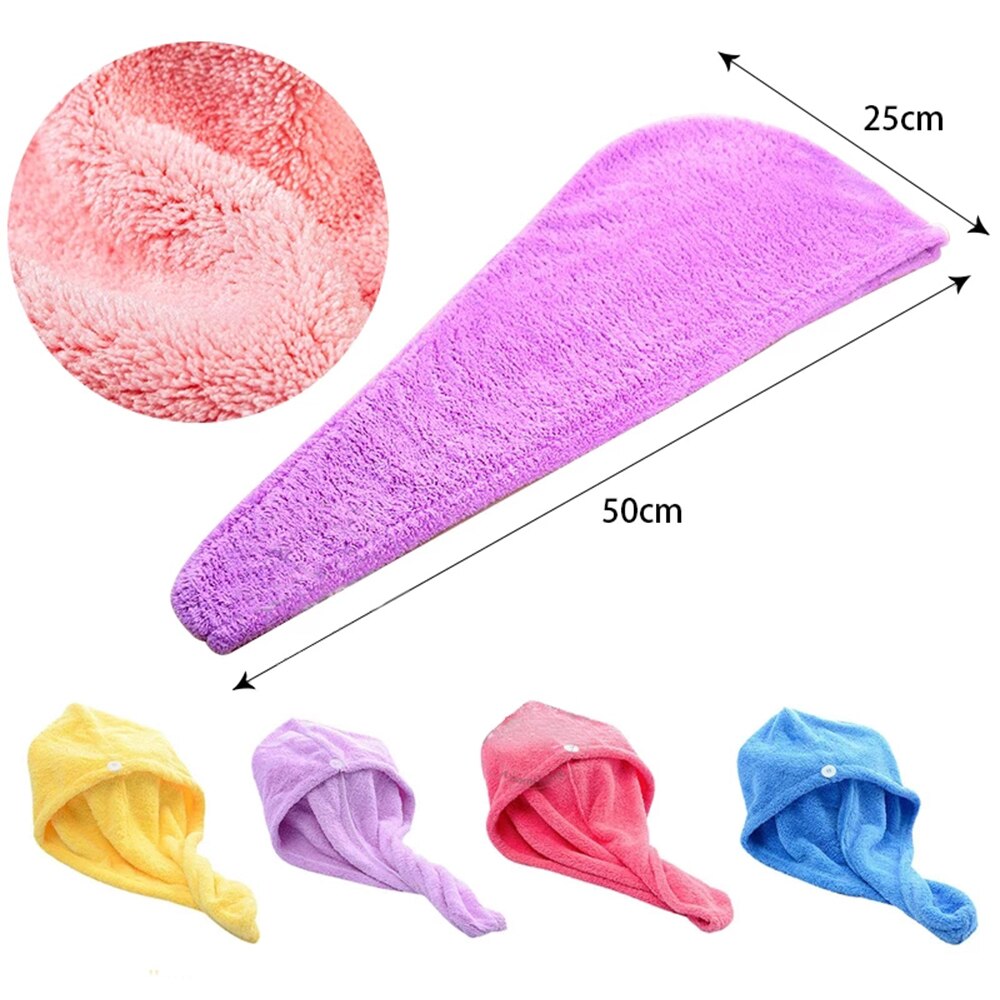 Towel Hair Drying Quick-Dry Bath Towel Microfiber Solid Soft Skin-Friendly Without Irritation Super Water Absorption Performance