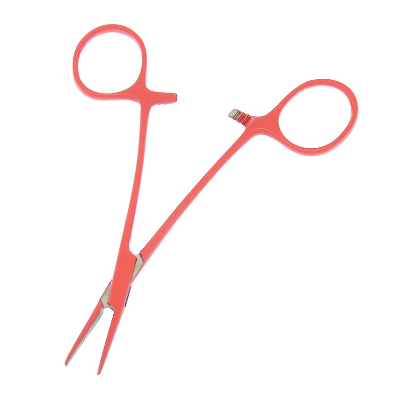 12.5cm Hand Tool Hemostatic Forceps Pet Hair Clamp Fishing Locking Pliers Epilation Tools Straight Curved Tip Pet Forceps D0001A