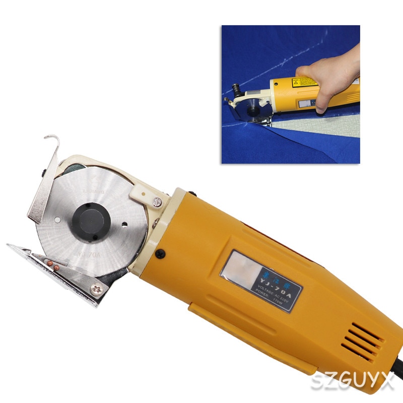 Wood Router 220V Handheld Portable 65mm Rotary Blade Electric Round Electric Cloth Cutter Fabric Round Knife Cutting Machine