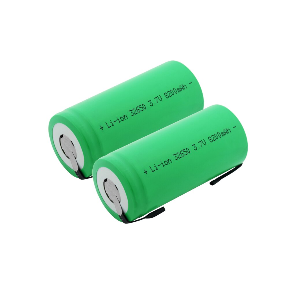 1-10 Pieces 8200mah 3.7V 32650 Battery Lithium Li ion 32650 Rechargeable Battery With DIY Tabs for Flashlight