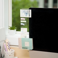 Acrylic Monitor Message Memo Board For Sticky Note Transparent Holder PC Screen Computer Monitors Side Panel Planner Wr