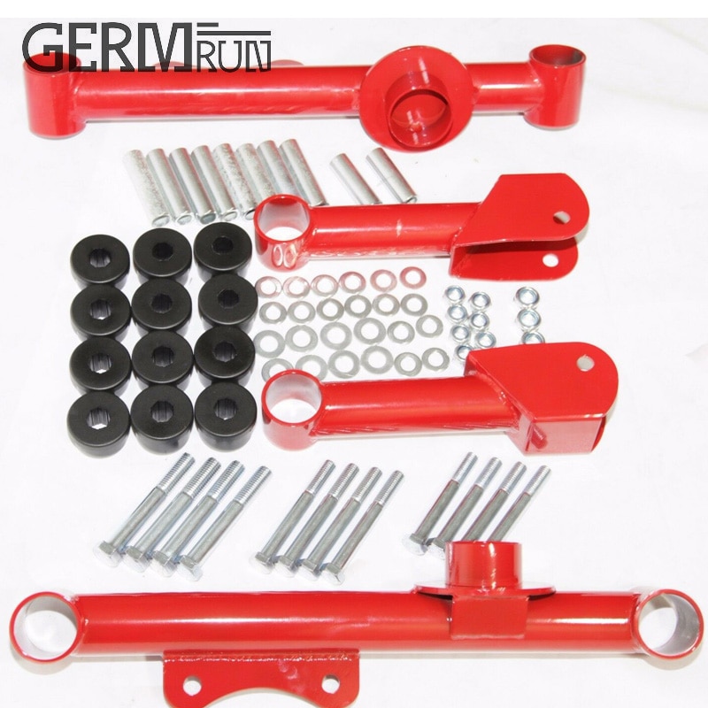 For Ford Mustang 79-04 Upper Lower Rear Tubular Control Arms w/ Hardware 4 PCS