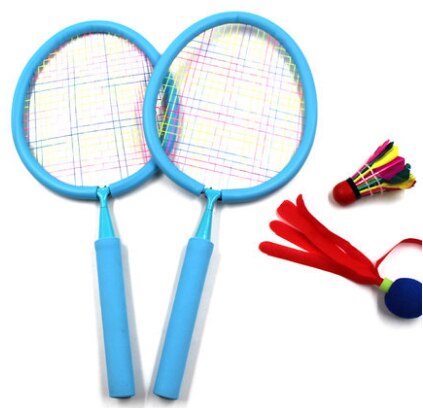 Junior Children's Badminton Racket Set Double Patted Badminton Rackets 3-12 Year Old Sports Birthday: Sky Blue