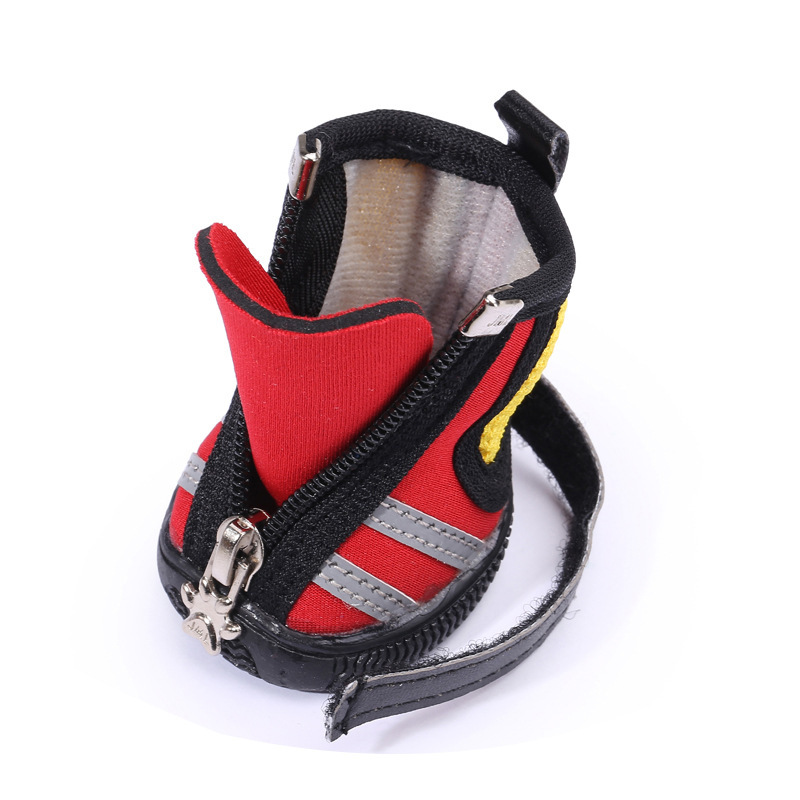 Atmungsaktive Haustier-Hundeschuhe, Frühling und Sommer, kleine Hundeschuhe mit Reißverschlüssen, rutschfeste Hundestiefel für Teddy, Chihuahua