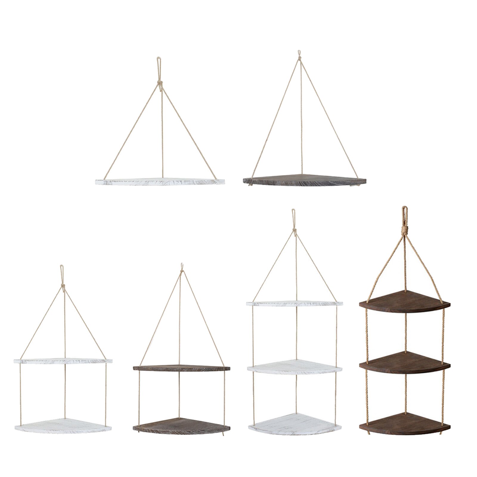 Estantes de esquina colgantes para exteriores, repisa de esquina de madera decorativa para jardín, cocina, baño y dormitorio, sala de estar y baño