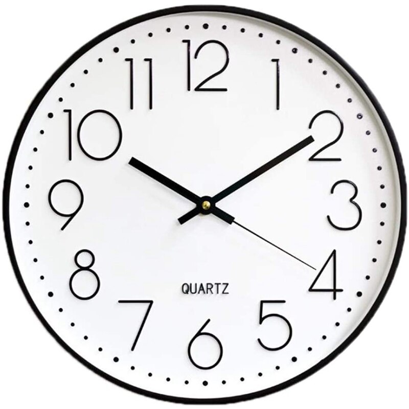 Wall Clock Battery Operated, Silent &amp; Large Wall Clocks For Living Room Kitchen Decor,Modern Style &amp; Easy To Read: Light Purple
