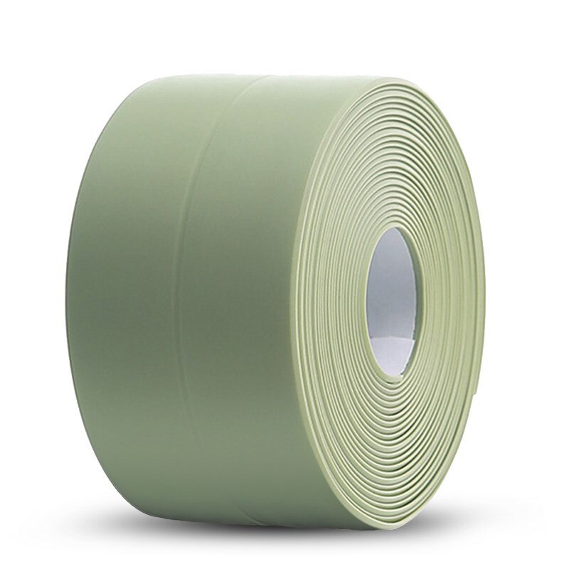 Badkamer Douche Wastafel Bad Afdichting Tape Strip Wit Pvc Zelfklevende Waterdichte Muursticker Voor Badkamer Keuken Kalefateren Strip: Green / 1.5inch(3.8CM)