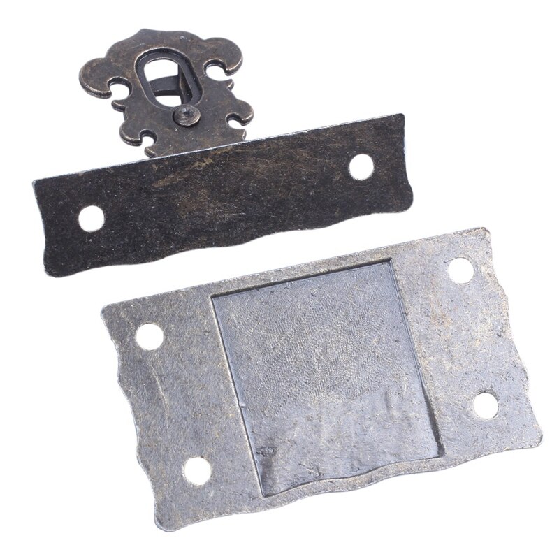 JFBL 2X Wood Case Chest Box Rectangle Clasp Closure Hasp Latches Bronze Tone