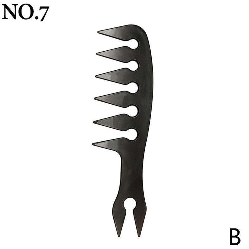 Peine de doble cara para hombre, plantilla de barba, cepillo de peluquería, herramienta de estilismo de barbería, inserto de aceite, 1 unidad: B