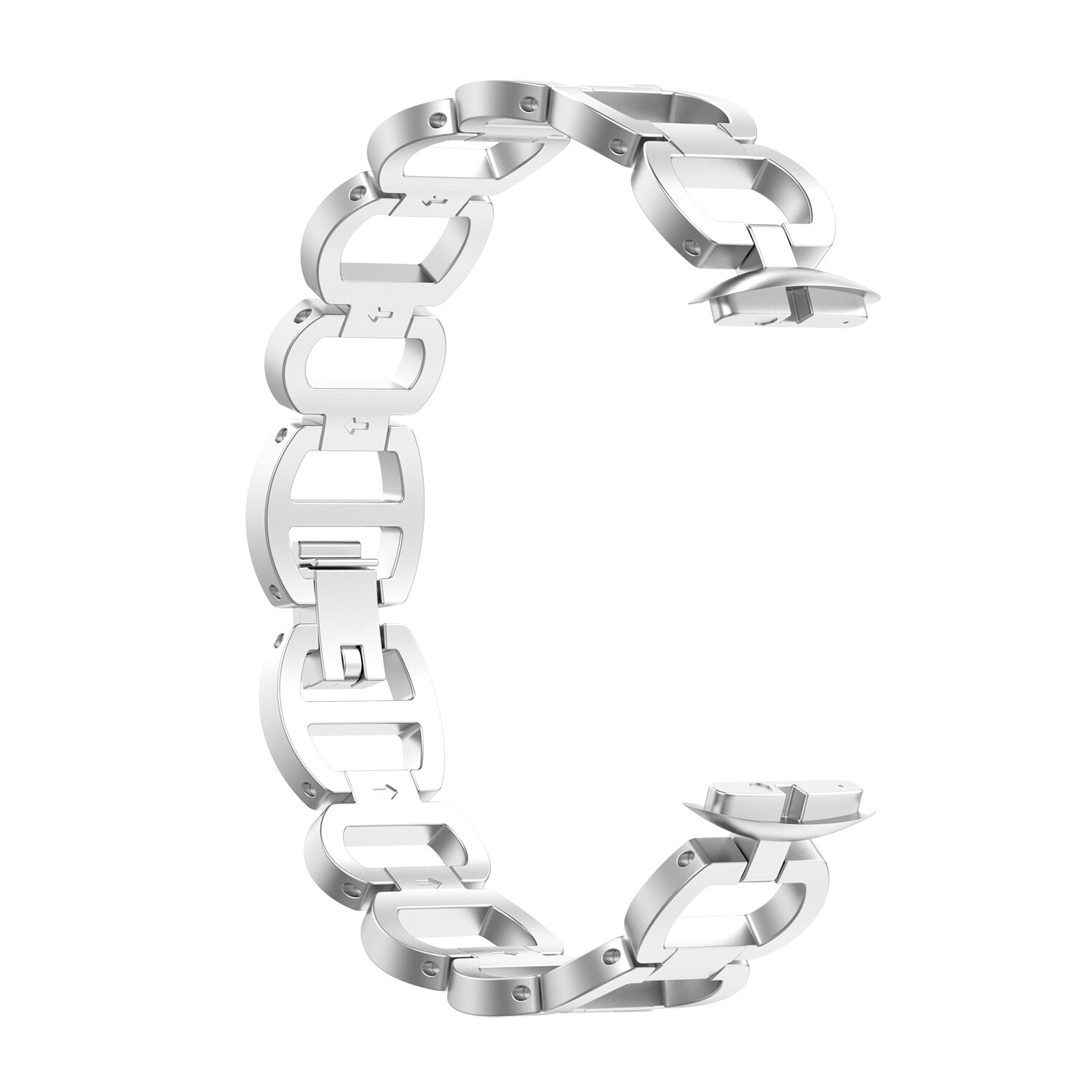 Fitbit-correas de reloj para mujer, pulsera deportiva de acero inoxidable, de Metal, joyería para Fitbit Luxe