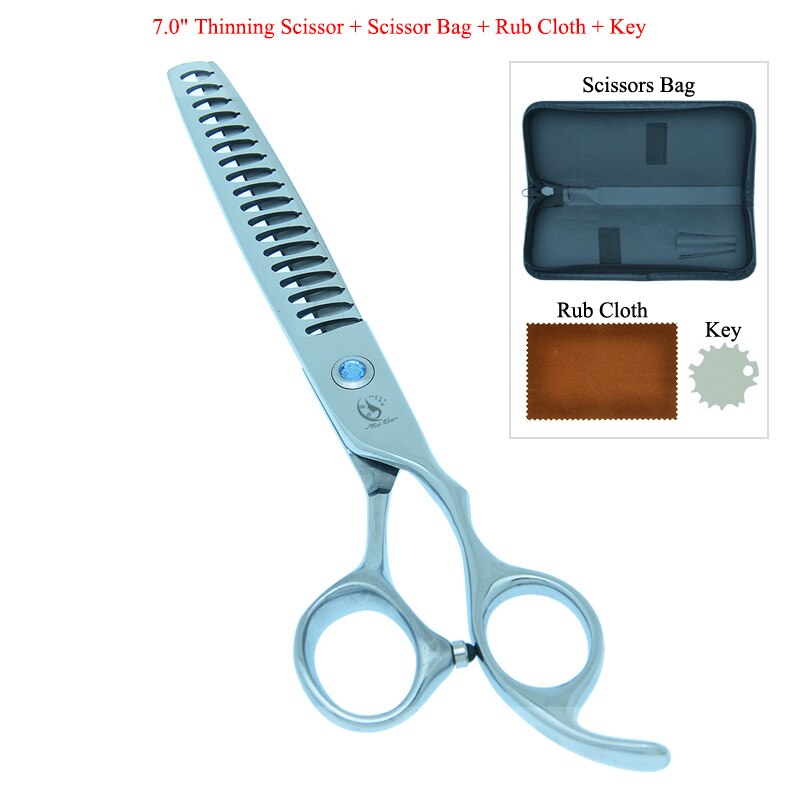 Meisha 7 inch Pet Dog Cat Grooming Scissors Set Straight Curved Cutting Thinning Shears Kit Tesoura Puppy Styling Tool B0013A: B0013A-06-70