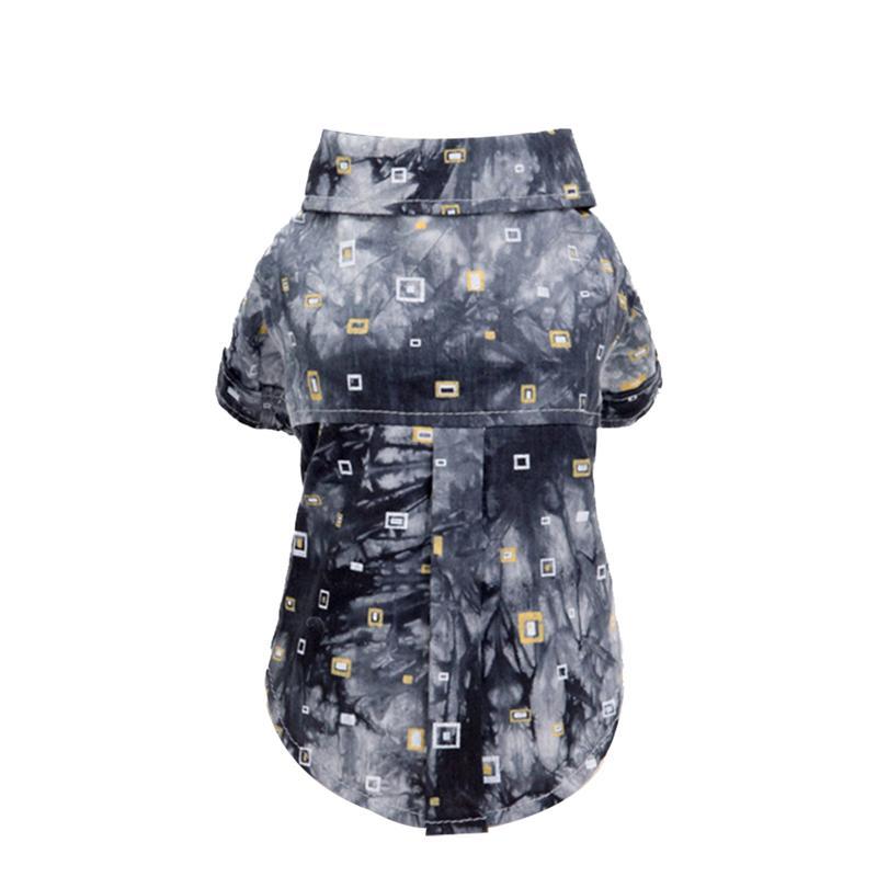 Hondenshirt met korte mouwen in engelse stijl met ruitenpatroon, huisdierbenodigdheden voor honden, brits vierkant shirt met korte mouwen: Grijs / Xl