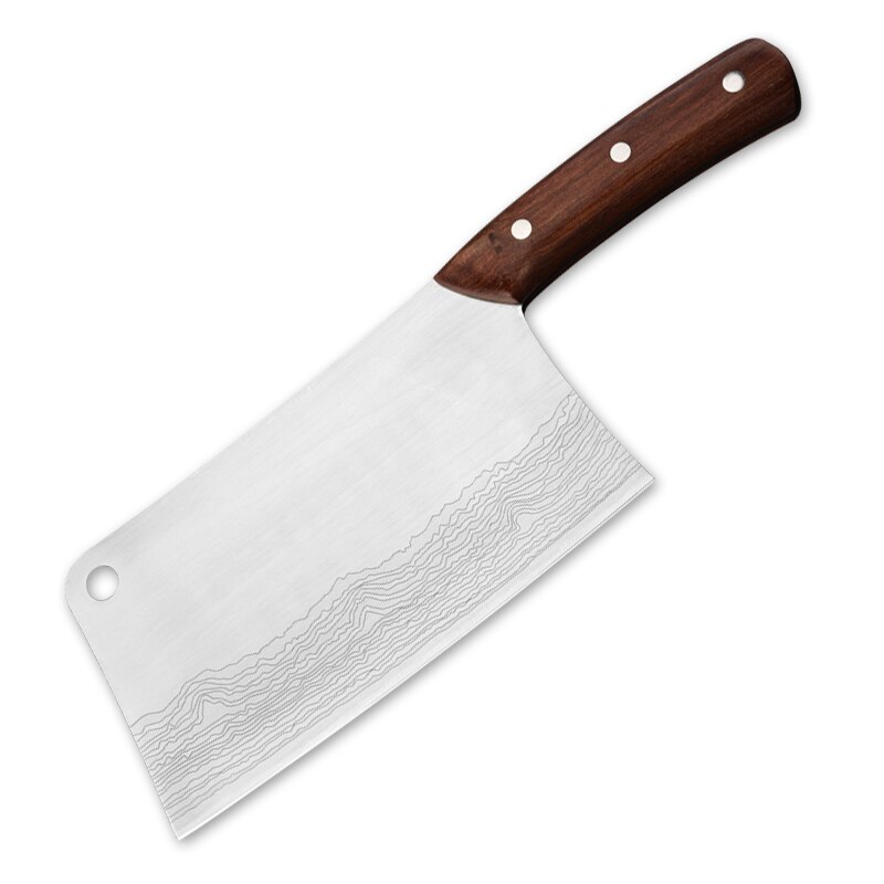 Meat Knife Kitchen Cleaver Chinese Chef Knives 8 inch 7CR17 Stainless Steel Wood Handle Sharp Blade Slicing Cutting Knives Tools