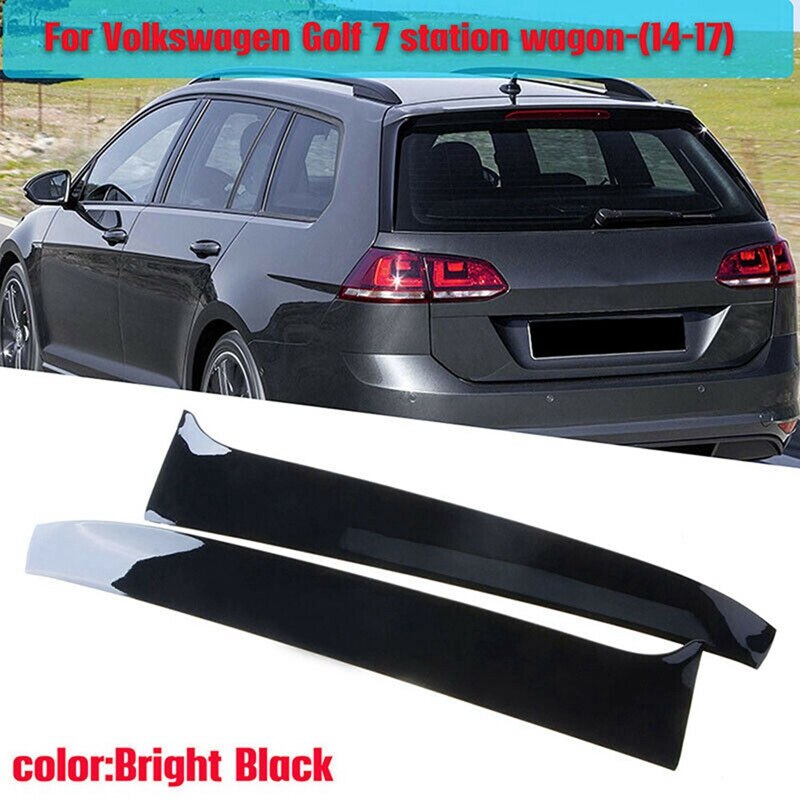 1 Pair Rear Window Side Spoiler Canard Splitter Gloss Black for-Golf 7 R Variant Wagon -boom