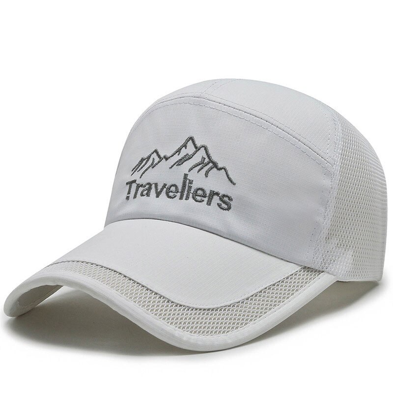 Unisex pet met klep in effen kleur, herenpet met klep, casual zonnehoed, hoofddeksel voor dames, mesh baseballpet voor outdoor streetwear: Wit