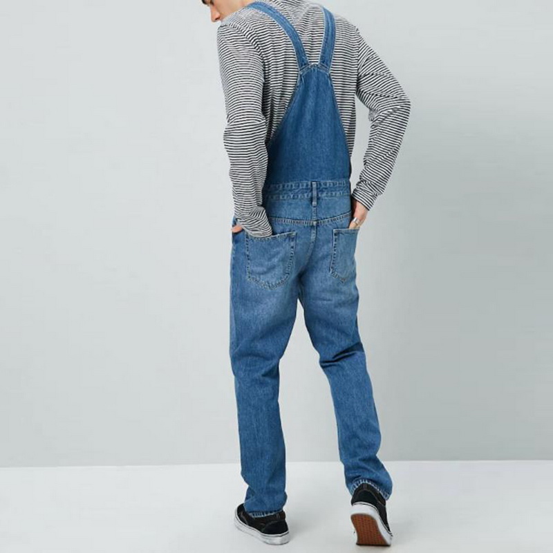 Heflashor Mannen Denim Broek Overall Een Stuk Volledige Lengte Ripped Jeans Jumpsuits Mannen Slim Casual Jeans Overalls Broek Pantalon
