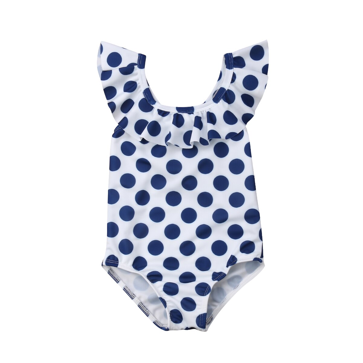 Toddler Baby Girl Beach Style Summer Sleeveless Polka Dots Swimwear Romper Beach Sunsuit Bathing Outfit Summer