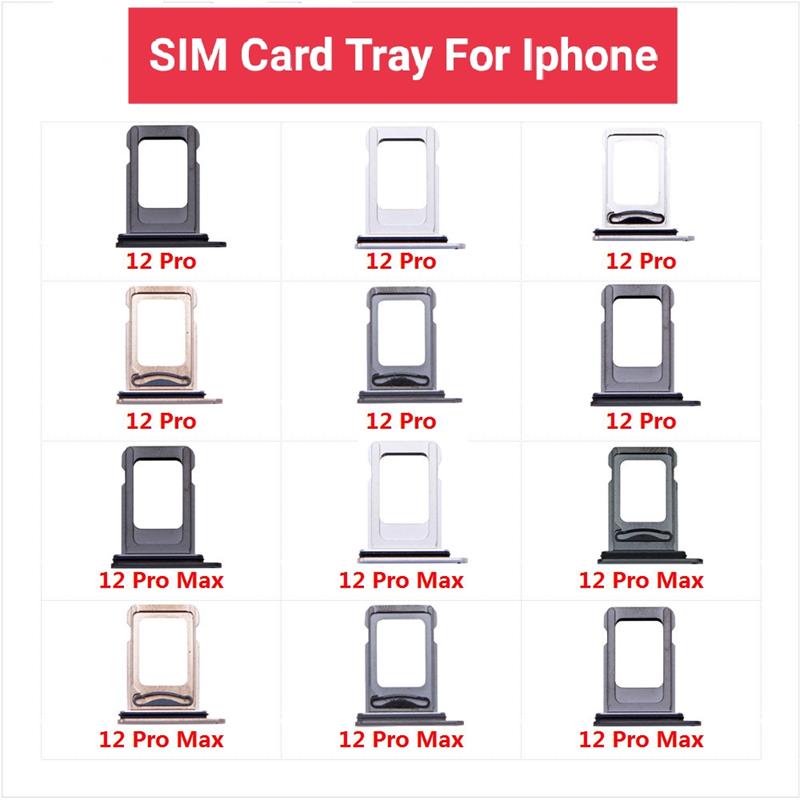 Sim Card Tray For iPhone 12 Pro Grahite Silver Blue Gold Sim Holder Slot Replacement Parts