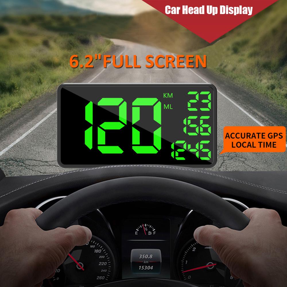 5.5 tommer gps speedometer  c90 hastigheds display km/t mph til bilcykel motorcykel gps overspeed alarm hud display bil hud display