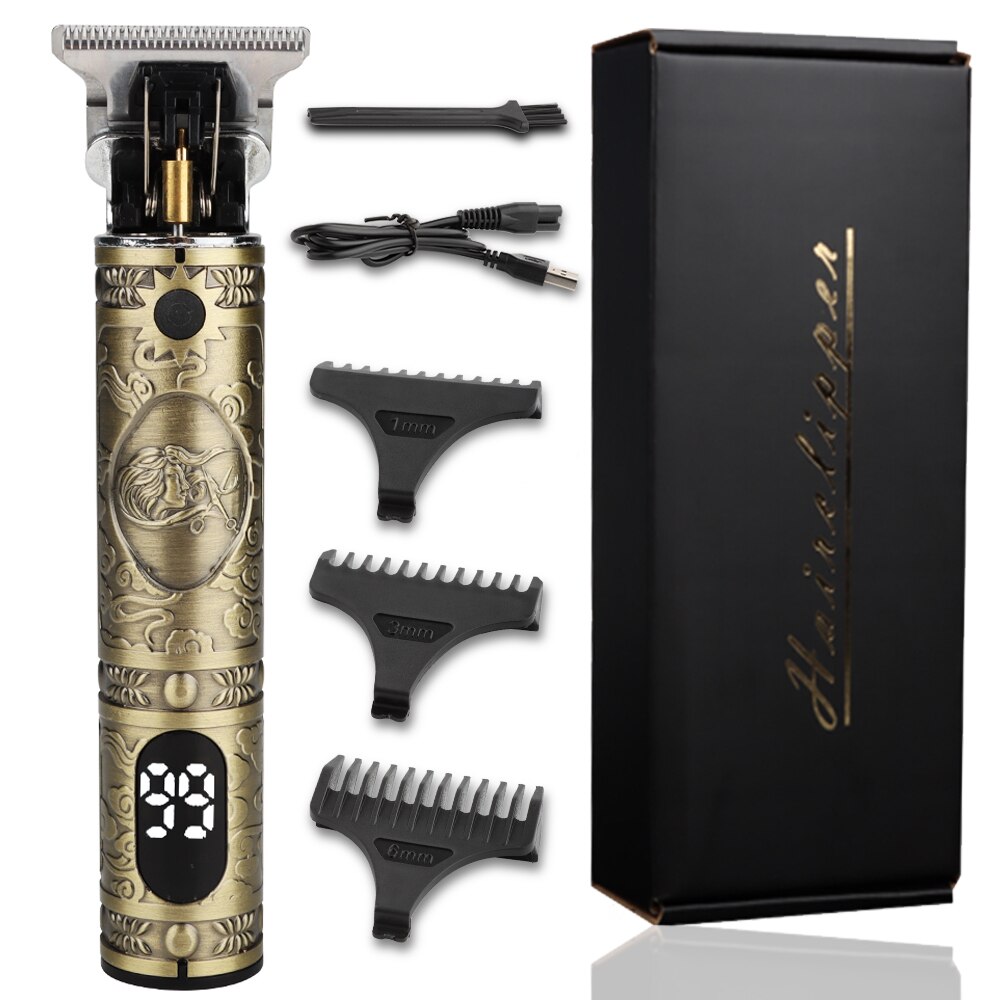 T9 0Mm Professionele Tondeuse Baard Trimmer Elektrische Oplaadbare Mannen Haar Scheerapparaat Baard Kapper Hair Cut Snijden Machine: 4