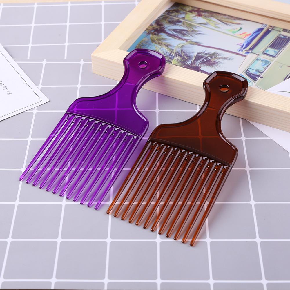 Dientes anchos Afro pelo peine tenedor Unisex estilo de pelo rizado masaje peluquería insertar cepillo de pelo herramienta de estilismo