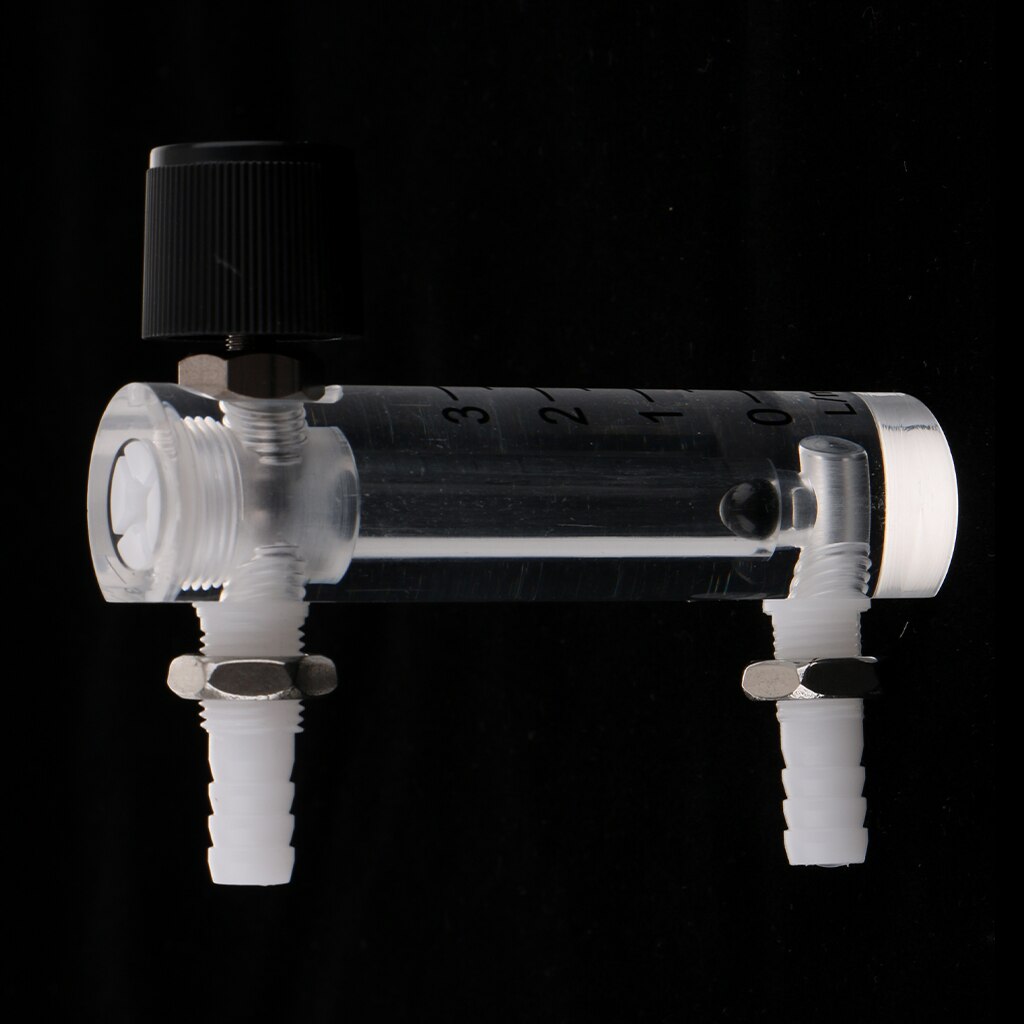 0-3L/min Oxygen Liter Flow Meter Measures Gas Flowmeter W/Control Valve For Air,Accuracy: 5%