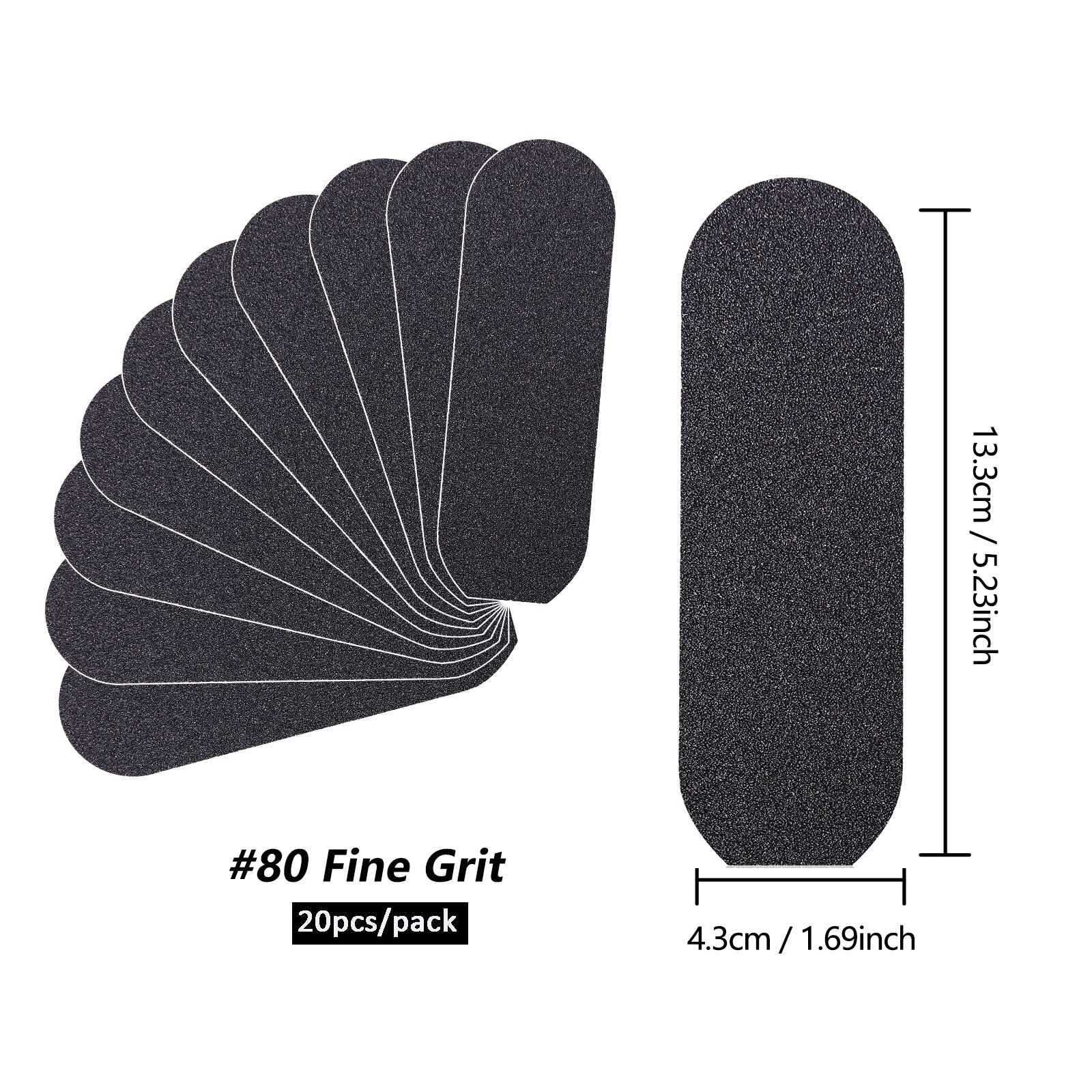 20 Stks/zak Voetvijlen Schuurvervangers Voor Pedicure-Voetvijlen Voetverzorging-Gereedschapsbestand-Eeltverwijderaar Dode Huid Voetrasp Bijvullen: Sky Blue