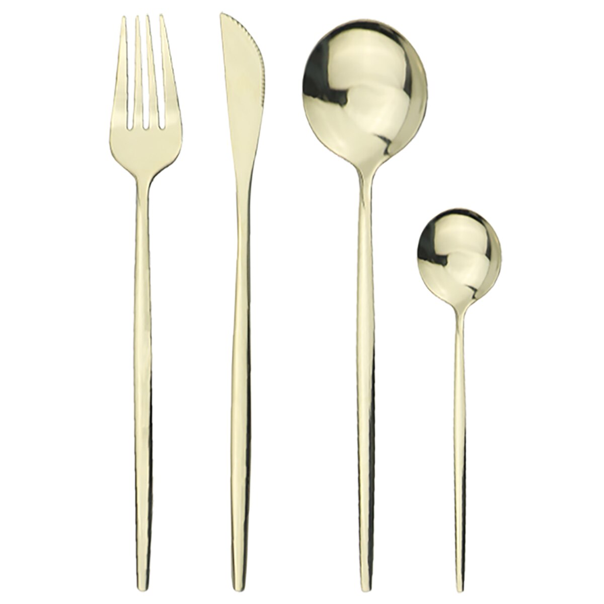 32 teile/satz Besteck einstellen Schwarz Gold Besteck einstellen 18/10 Edelstahl Geschirr einstellen Messer Gabel Löffel Geschirr Küche Geschirr: Champagner