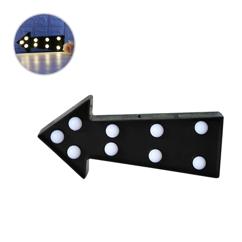 3D Arrow Sign Light LED Arrow Shaped Sign-Lighted Marquee Arrow Sign Wall Decor for Christmas Birthday Kids Room Wedding