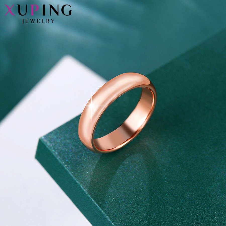 Xuping Elegante Rose Gold Farbe Überzogen Exquisite Ring für Frauen Hochzeit Schmuck Valentinstag 11000