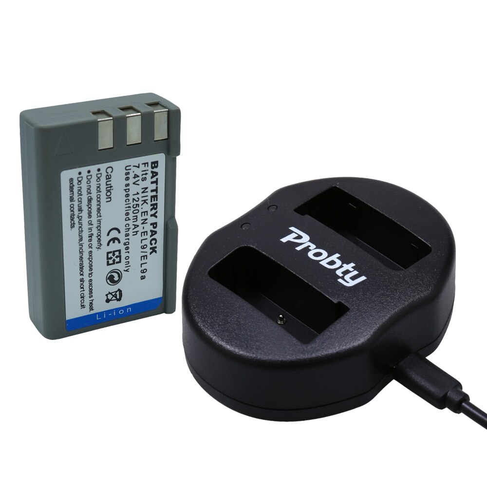 2x Batteria per Nikon D3000 D5000 D60 D40 D40x, EN-EL9 2x Batteria per Nikon D3000 D5000 D60 D40 D40x, EN-EL9