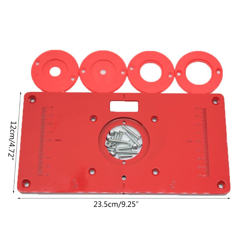 Metal Router Table Insert Plate with 4 Ring Screws... – Grandado